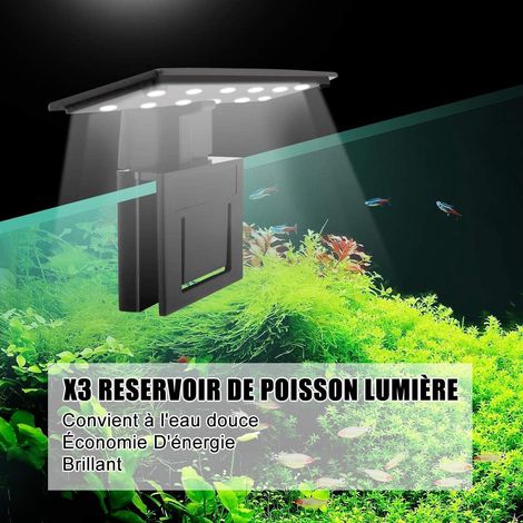 X3 Balance Lampe LED pour Aquarium à Luminosité éLevée pour éclairage D'Aquarium 220V 6W 600LM X3 pour Réservoir de Poissons de 8 à 15 Pouces GROOFOO (1/5)