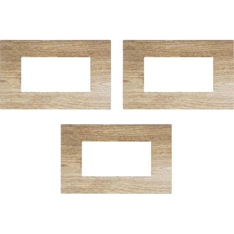 gloca Placche Plastica Compatibili Arké (3 Pezzi Legno Scuro, 4 Posti) (1/4)