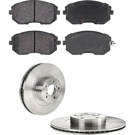 KIT FRENI ANTERIORI compatibile con SUBARU OUTBACK (BR) - DISCHI + PASTIGLIE OEM: P 78 013 , P 78 021 / 17020 , 17955 , 16632 /SOSTITUZIONE DIRETTA/BASSA POLVERE/SILENZIOSO (1/5)