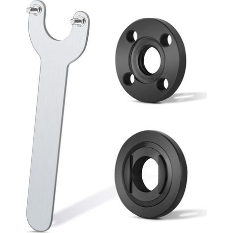 Clé d'angle de serrage pour meuleuse Clé de verrouillage en métal Compatible Milwaukee Ma-kita 193465-4 Bo-sch Black & Decker Ryobi 4.5"5" 5/8-11 (1/4)