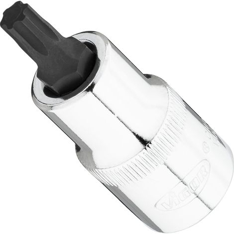 VIGOR Schraubendrehereinsatz, 1/2 (12,5 mm) Vierkant hohl, Innen TORX Plus Profil, SW T40+ (1/2)