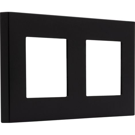 Marco PC 2 Módulos Modern Negro para Interruptor Modern Táctil