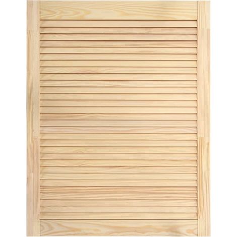 Porte à persiennes bois de pin massif 61,5 x 39,4 cm