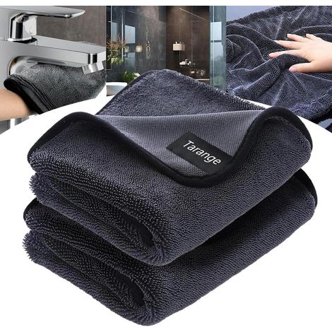 Mikrofasertücher 2er-Pack, super saugfähig, doppelseitig, für Auto & Haushalt (1/5)