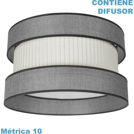 Pantalla Colgante Home M10 Gris-beis 60dx60dx25h Difusor Incluido (1/4)