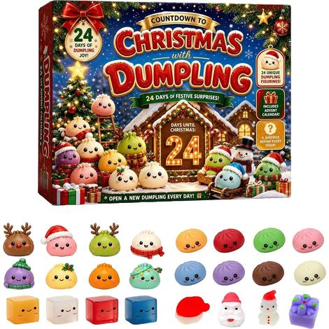 Calendrier De L'Avent à Presser De Nol 2026, Pour 24 Mini Squishies (1/5)