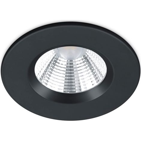 Spot LED encastrable en métal noir mat avec 1 LED 5,5 W (1/5)