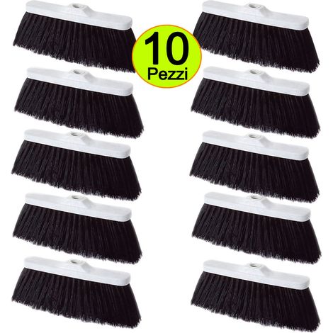 Scope industriali professionali per la pulizia di garage, giardino, edilizia multipack pezzi 10