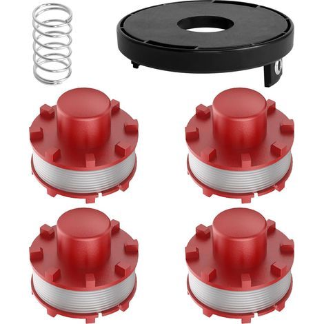 3405096 Lot de 4 bobines de Rechange pour débroussailleuse Einhell GE-CT 36/30 LI E Solo, AGILLO 36/255 BL, AGILLO 18/200, 2 mm, 8,1 m (1/5)