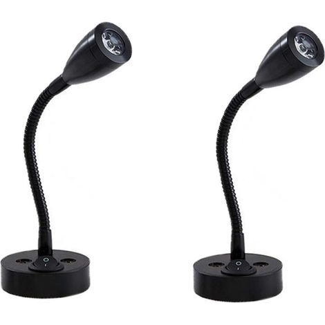 12V LED Spot Reading Lights Adjustable Switch Bedside Lamp Interior Light Camper 6000K White for Motorhome (1/5)