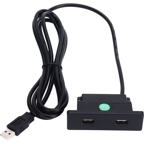 Versenkte Steckdose mit USB-Anschlüssen, 5V 2,5m Kabel, Dual-Schnellladefunktion für Handys, integrierter ABS-Stromanschluss