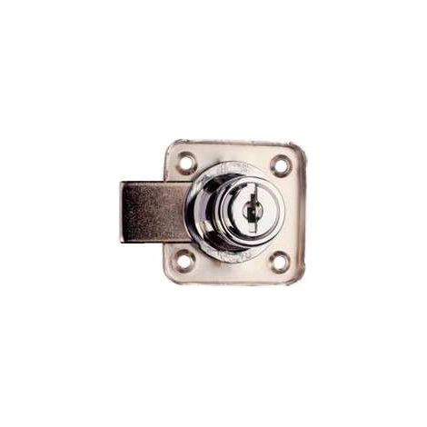 FPLUS cerradura aga 362l- 25 mm , Cerradura de sobreponer para armario mod. 362.
Bombillo de zamak latonado. Escudo embellecedor y 4 tirafondos ø 3x20 mm. 2 llaves.
20 mm. Llaves i