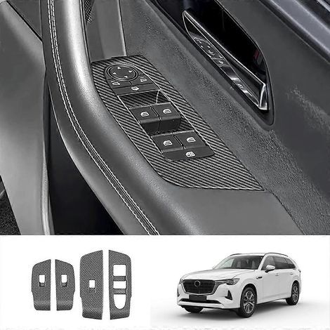 Accessoires automobiles pour Mazda CX-80 CX80 Panneau de garniture de commande de vitre de porte 2024 Cadre d'interrupteur de lève-vitre RHD( ) (1/5)