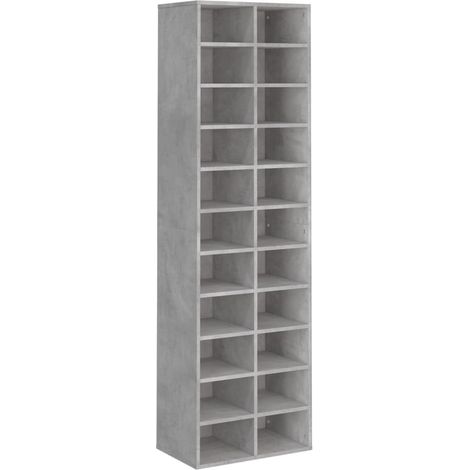 Shoe Cabinet Concrete Grey 54x34x183 cm Engineered Wood vidaXL