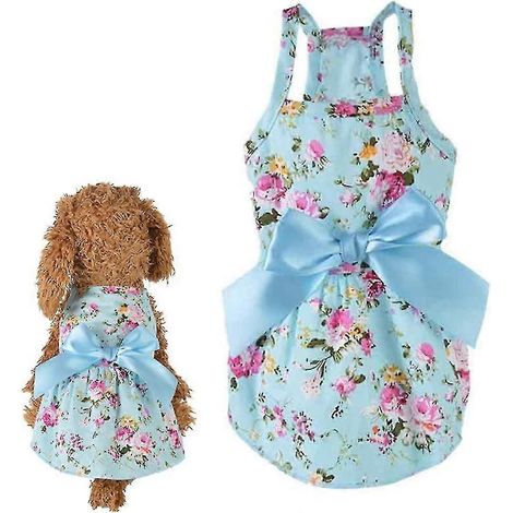 Robe mignonne pour animal de compagnie, robe de princesse pour chien, robe d'été pour chien avec nœud mignon, robe de princesse pour chiot, robe d'été bd (1/4)