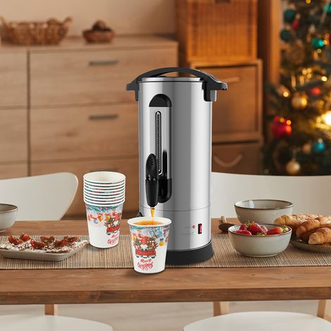 Randaco Distributeur de boissons chaudes 8 L, 1500 W, cuve inox 304, thermostat, maintien au chaud, robinet et bac égouttoir (1/5)