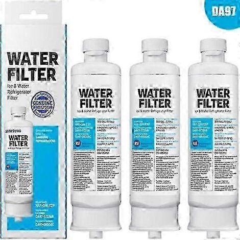 Lot de 3 filtres à eau de rechange pour réfrigérateur Samsung multi-portes, références DA97-17376B, DA97-08006C, HAF-QIN et HAF-QIN/EXP.