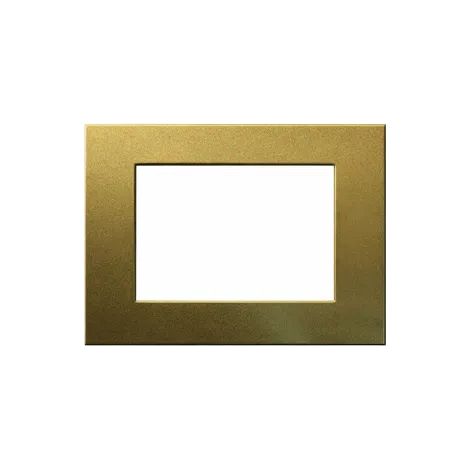 Placca rettangolare 3 posti Oro satinato 7833.TG.OS Marlanvil Classic