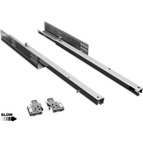 Guías para cajones Ocultas Slippe de extracción parcial con cierre suave con enganche - 440mm