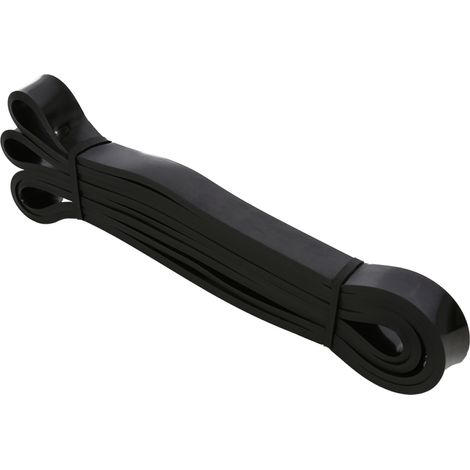 Bande élastique noire extensible pour exercices de résistance, gymnastique, fitness et musculation (1/5)