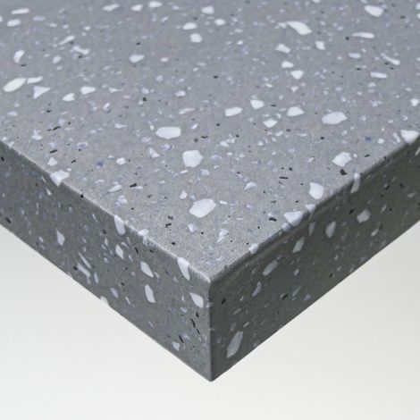DIMEXACT - Papier peint adhésif effet terrazzo gris - 122 cm x 1.5 m - En Rouleau