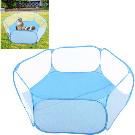Tente Cage Pour Animaux De Compagnie - Mesh Transparent - Extérieur Portable Pliable - Pour Lapin Chat Chiot - 1 Pièce (1/5)