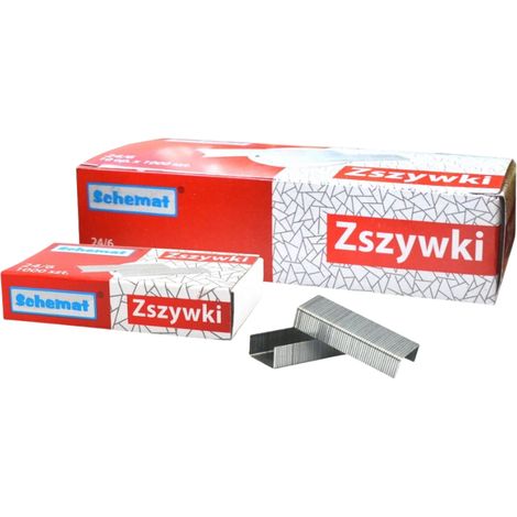Schéma des agrafes de bureau 24/6, paquets de 10 x 1000 pièces (1/3)