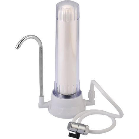 Filtre à eau pour robinet - Filtre céramique, débit ≥90L/h, matériau alimentaire ABS/AS, pour cuisine/salle de bain, installation 1/2 (1/5)