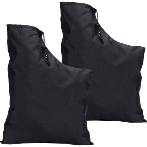 2 pezzi Aspirapolvere per esterni, pattumiera, grondaia, spazzatura, rifiuti, tagliasiepi senza fili, raccoglitore di foglie, pulitore, soffiatore, sigillante per rifiuti, tessuto Oxford 420d nero (1/5)
