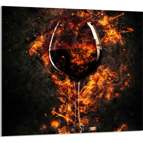 GLASPLATTE FÜR KÜCHE 65x60 Wein (1/5)