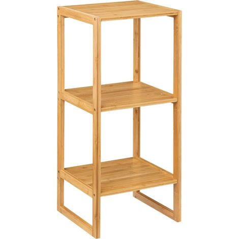Etagère à 3 niveaux en bambou "Lab'n Modul" - Beige - L 35 x P 33,5 x H 84 cm - Livraison gratuite