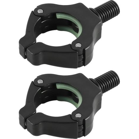 Lot de 2 supports de canne à pêche, support de canne à pêche, support de repose-queue magnétique réglable automatique, support de carpe, pince arrière, accessoires de verrouillage, noir (1/5)
