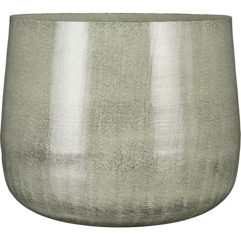 Cache-pot d'Intérieur Gris Clair Design Robuste et Élégant Ø 37 x H 32 cm - PANGIVO (1/4)