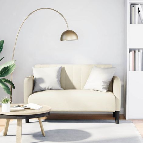 Sofá Loveseat terciopelo crema 109 cm vidaXL (1/5)