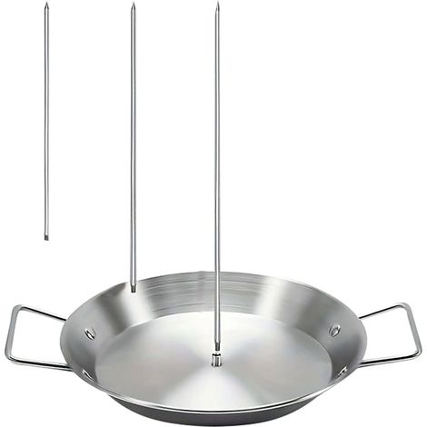 Sartén vertical para brochetas fabricada en acero inoxidable 304 WRXMIJNHGSA con brochetas aptas para horno, ideal para platos al pastor, shawarma, kebabs y barbacoa.
