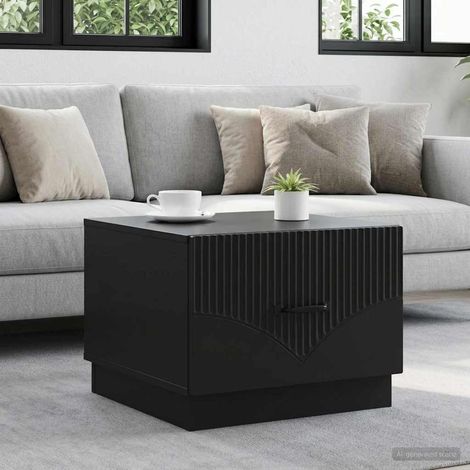 Teenpull – Couchtisch mit Schubladen Schwarz 49 x 50 x 37 cm Holzwerkstoff (1/5)