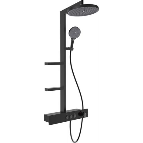 Mexen Plex set doccia esterno con soffione e miscelatore, nero - 78103-70 (1/2)