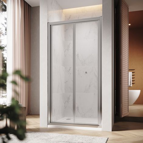 SONNI Porte doccia Pieghevole in vetro Temperato di Sicurezza da 5 mm, Porte doccia Essenziale per l'Aggiornamento del Bagno da 100cm (1/5)