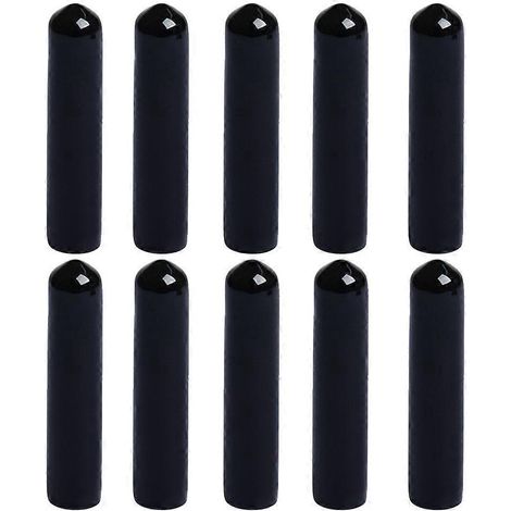 10 bouchons verseurs en caoutchouc pour bouteilles d'alcool, couvercles de bec verseur et protections anti-poussière (embout long en caoutchouc à tête ronde)-5.5X1.2CM-Black