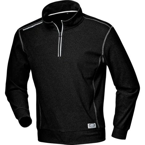 SIR SAFETY SYSTEM MOLESKIN Sweat-shirt de travail à col zippé noir Taille XL