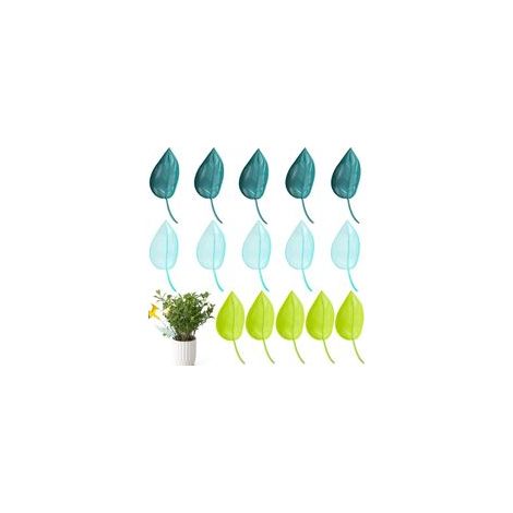 15 pièces entonnoir d'arrosage pour pots de fleurs, 3 dispositifs d'arrosage à feuilles de couleur, entonnoir d'arrosage pour plantes, pour plantes (1/5)