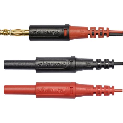 Adapter schutzinger 4 mm plug 10 cm schwarz rot