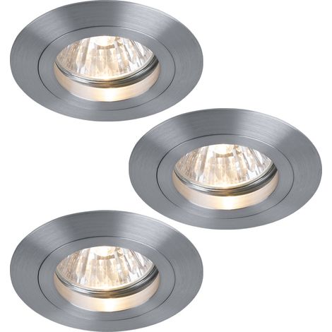 Set di 3 faretti da incasso IP44 lampada in alluminio 8cm rotonda Paulmann 925.23 (1/5)