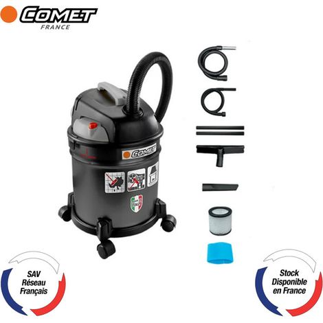 Aspirateur multifonction COMET CM 20 S � 1000 W, cuve acier 20 L, aspiration poussi�res, liquides & cendres � 40023-00020 / 8054639397729