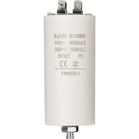 Nedis Multipack Kondensator / 30 uF / 450 V / Faston / 1 Stück - 10 Stück