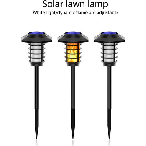 Lampes solaires de jardin étanches pour éclairage paysager extérieur, lampes torches de jardin, lampes de pelouse à insérer (1/5)