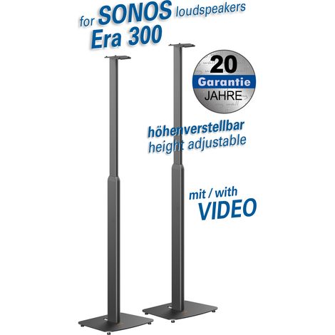 my Wall SonosEra300 HS45L - Soporte para Altavoces (2 Unidades, Altura Regulable, alineación de Sonido, desacoplamiento, Base SonosEra300)