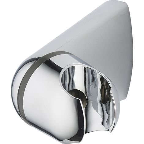 Eurosanit – Support de douchette mural articulé – ABS chromé – Inclinaison réglable – Compatible avec tous les flexibles de douche