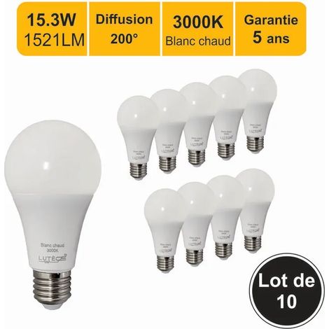 Lot De 10 Ampoules Led Filament E14 4w 470lm 2700k (1/3)