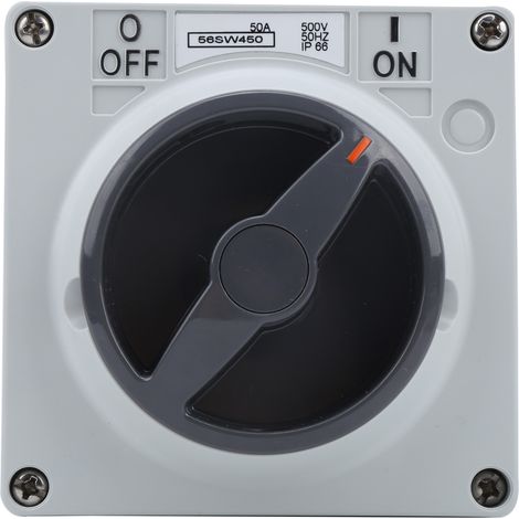 Interrupteur Prise Étanche Extérieur Anti-Poussière Rotatif Marche Arrêt Voyants 250V 4P50A (1/5)